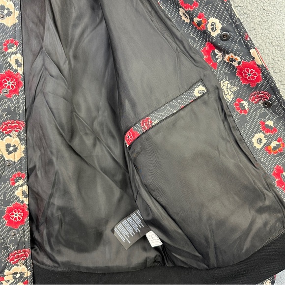 Club Monaco Floral Pattern Jacket - Black, Red, White Men’s Large - Picture 10 of 13